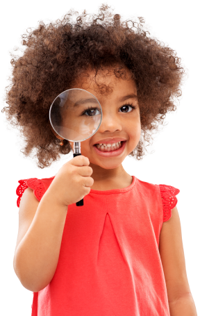 Child Holding Magnifying Glass